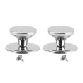thumbnail image 1 of maskred 2x Insulated Silicone Base Lid Cap High Temperature Resistance Heat-resistant Flat (Silver) large size, 1 of 6