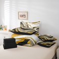 thumbnail image 4 of YST Marble King 7-Piece Comforter Set, Abstract Marble Design with Gold Metallic Print, Queen, 4 of 4