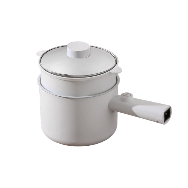 Electric Hot Pot With Steamer Multi Purpose Pot 1.8L Non Stick Pan Adjustable Temperature Control Pasta Electric Pot Overheat Cook Dry