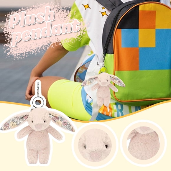 NAOJIE Cute Bunny Plush Keychain for Backpack,3.1" Inch Mini Rabbit Keychain Purse Charm Pendant Gift for Women,Bunny Keychain,Cute Keychain