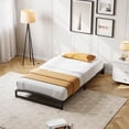 thumbnail image 1 of Eastvita Heavy - Duty 6-Inch Twin - Size Metal Platform Bed Frame with Arch Design/Easy Assembly/Strong Bearing Capacity/Under - Bed Storage/No Box Spring Needed/Black, 1 of 6