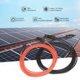 thumbnail image 2 of Pair of 10ft black + 10ft red 10AWG solar panel extension cables with female and male connectors, 2 of 8