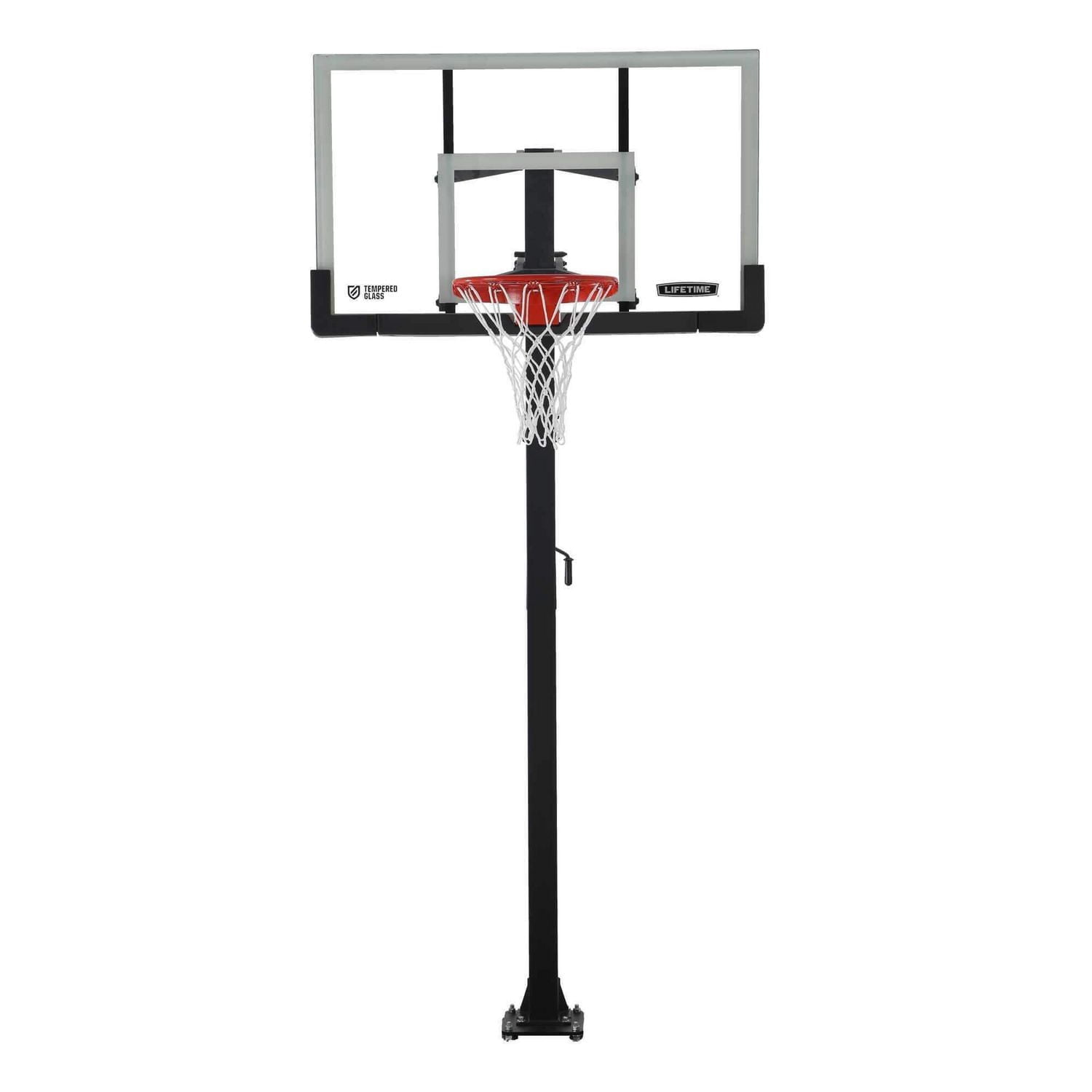 Panier de basket-ball boulonné réglable à vie (verre trempé de 60 pouces)