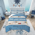 thumbnail image 1 of Erosebridal Rustic Lake House Bedding Queen Comforter Set, Retro Paddle Wooden Board Down Comforter, Reversible 3-Piece, Reversible, 1 of 7