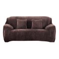 thumbnail image 1 of CHOK 2024 Housse de Chaise en Velours de Luxe Extensible Lavable Gris Argenté, 1 of 7