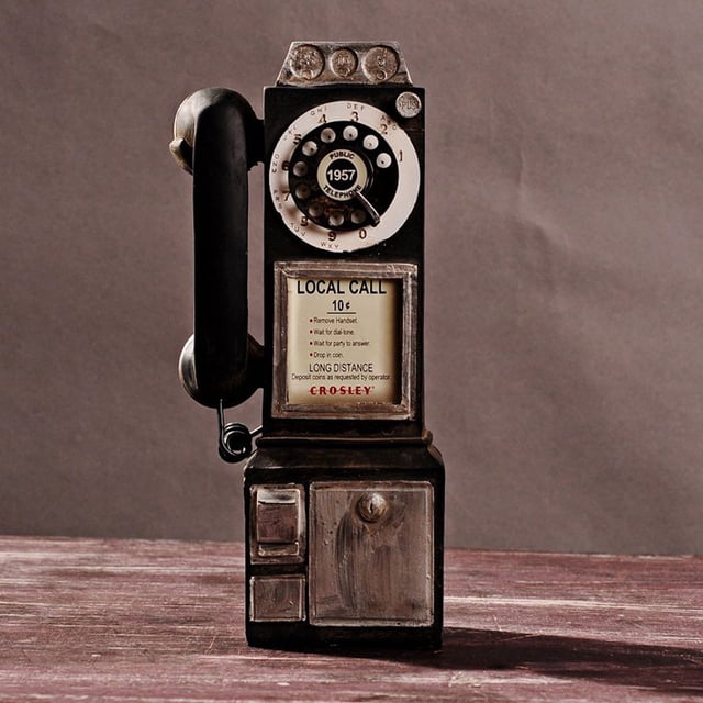 CNKOO Vintage Rotate Classic Look Dial Pay Phone Model Retro Booth Home Decoration Ornament New