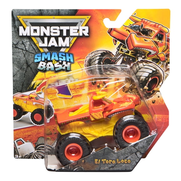 Monster Jam Smash & Bash El Toro Loco, 1:64 Scale