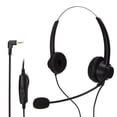 thumbnail image 1 of Wired Telephone Headset, Noise Cancelling Customer Service Headphone Lightweight Soft With Mic Mute For Business, 1 of 8