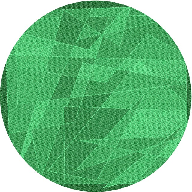 Ahgly Company Tapis de Zone Ronds d'Intérieur Lavables à la Machine, Transitionnels, Vert Néon, 5 Pieds Rond