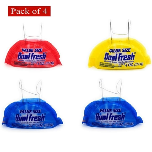 Bowl Fresh Value Size Bowl Deodorizer Hanging Mount, 4 oz. PACK of 4 ASSORTED