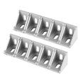 thumbnail image 2 of Right Angle Bracket,10pcs Aluminum Alloy L L Shaped Bracket Aluminum Angle Bracket Effortless Installation, 2 of 14