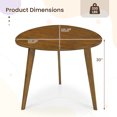 thumbnail image 3 of Gymax 35.5'' Triangle Dining Table Farmhouse Kitchen Table w/ Solid Rubber Wood Legs, 3 of 10