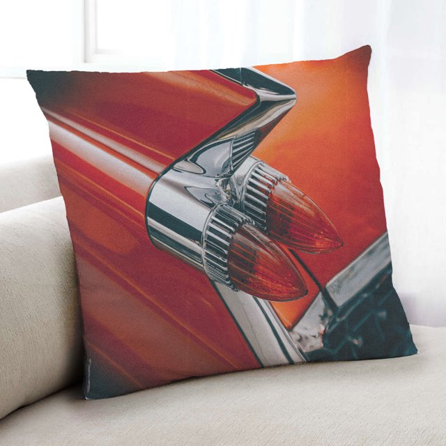 Ahgly Company Color Focus Red Coussin Décoratif d'Intérieur, 18 Po X 18 Po