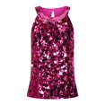 thumbnail image 3 of QATAINLAV Sacs à Main pour Femmes en Liquidation, Débardeurs à Paillettes à Dos Nu pour Femmes Sans Manches Scintillants à Paillettes Chemises de Fête Décontractées Col Rond Brillantes Robe de Bal Cocktail Soirée Rose Vif m, 3 of 8