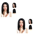 thumbnail image 4 of braveheart Black Authentic And Stylish Short Bob Wig For All Occasions Short Bob Wigs Hairnet And Wig Cap 2Set, 4 of 6