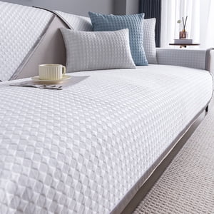 Tuitoonm Sofa Cover Lce Silk Cool Summer Sofa Cushion Simples Solid Color Non Slip Machine Washable Cool Sofa Cushion Double Sofa
