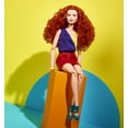 thumbnail image 4 of Barbie Looks Doll, Curly Red Hair, Color Block Outfit with Miniskirt, 4 of 6