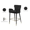 thumbnail image 3 of Tabouret de comptoir en velours Luxe, 3 of 32