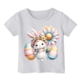 thumbnail image 4 of XDZJLR T-Shirt pour Filles Tout-Petits, Graphique de Pâques, Coupe Ample, Manches Courtes, Col Rond, Décontracté, pour Garçons, 3-4 Ans, 4 of 4