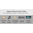 thumbnail image 5 of SatelliteSale Digital Toslink SPDIF Audio Optical Fiber Cable Universal Wire PVC Black Cord 6 feet, 5 of 5