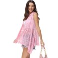 thumbnail image 2 of Womens Sleeveless Open Front Crochet Shawl Cardigan Bikini Cover Up, 2 of 5