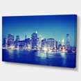 thumbnail image 2 of New York City Night Panorama - Extra Large Canvas Art Print, 2 of 3