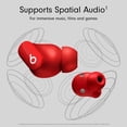 thumbnail image 2 of Écouteurs-boutons True Wireless à Réduction de Bruit Restored Beats Studio - Bluetooth Classe 1, 8 Heures d'Écoute, Résistants à la Sueur, Microphone Intégré - (Rouge), 2 of 8