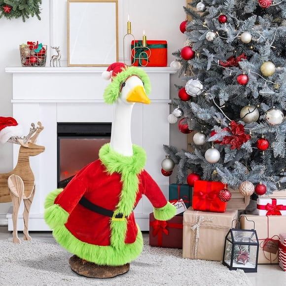 ZZkhGO 23-inch Christmas Porch Decor Set, Holiday Winter Outdoor Decoration, Waterproof Patio Garden Figure