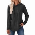 thumbnail image 3 of Womens Hoodies Oversized Sweatshirts Long Sleeve Shirts Sweaters Fall Pullovers Tops Black XL, 3 of 6