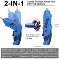 thumbnail image 4 of 47 in 1 Cordless Screwdriver, Portable Cordless Drills, 3.6V Rechargeable Electric Screwdriver Kit, Dual Position Handle with USB Cable LED Light for Home Office DIY Tools, 4 of 7