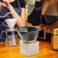 thumbnail image 4 of Pottery Tea Cup Hand Crafted Retro Chinese Embossed Kung Fu Tea 100ml for Tea Lover Indoor Outdoor Black, 4 of 8