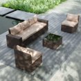 thumbnail image 1 of Kullavik Patio All Weather woven 6-Piece Metal Sectional Sets with Cushions,Sand, 1 of 5