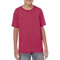 thumbnail image 1 of Gildan Youth Softstyle T-Shirt, L, Heather Cardinal, 1 of 3