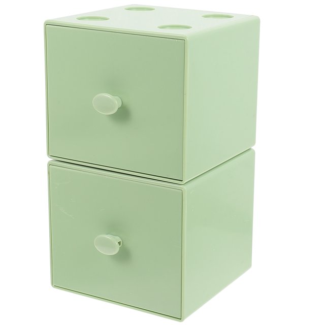 Miangastore Tiroirs Empilables Vert Pâle 2 Ensembles 3.7x3.6x3.3 Po