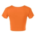 thumbnail image 5 of B91xZ Hauts Basiques d'Été pour Femmes T-shirt Imprimé Ample Manches Courtes Blouse Col Rond Hauts Décontractés, Orange TG, 5 of 5