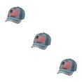 thumbnail image 1 of Decodeary Fashionable Baseball Cap Adjustable And Sun Defended Multi-colors Hat Denim 4 3Set, 1 of 6