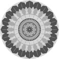 thumbnail image 1 of Ahgly Company Machine Washable Indoor Round Transitional Smokey Gray Area Rugs, 6' Round, 1 of 7