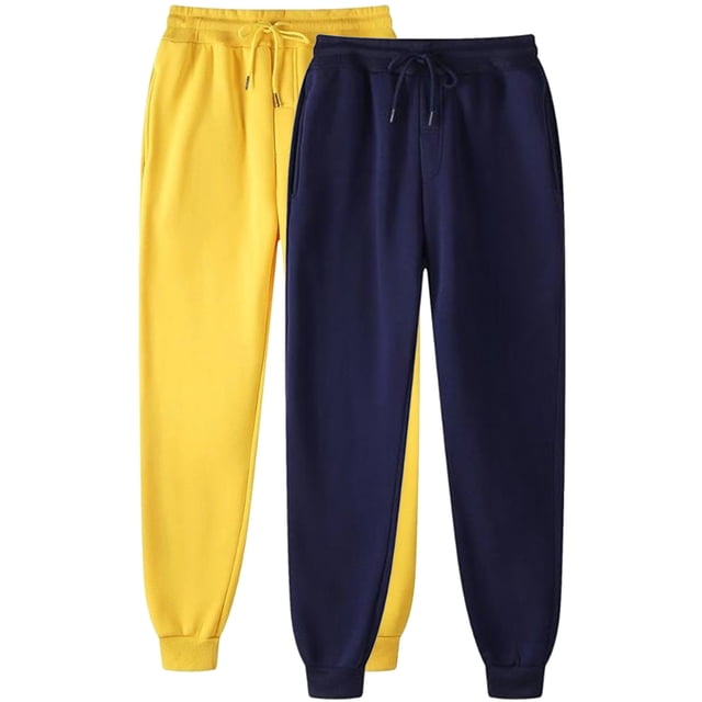 Pisexur 2PC Womens Sweatpants Solid Color Elastic High Waist Yoga Pants Casual Baggy Drawstring Workout Jogging Pants Oversized Straight Leg Sweatpants Plus Size Sweatpants with Pockets S-3XL