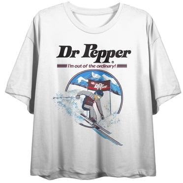 Dr. Pepper I'm Out of the Ordinary Women's White Graphic Crop Tee -Medium
