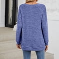 thumbnail image 4 of Timegard Hauts pour Femmes Col Rond Manches Longues T-Shirts de Couleur Unie Chic Décontracté Amples Chauds Hauts Automne, 4 of 7