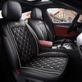 thumbnail image 2 of Maidao Car Seat Covers Leather for Lexus for RX/Harrier 1999-Present 5 Seats Waterproof Soft Front Rear Cushion Protector Black and Beige, 2 of 7