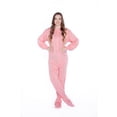 thumbnail image 1 of Big Feet Pajama Co. Pink Jersey Knit Adult Footed Pajamas Womens Sleeper, 1 of 2