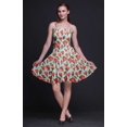 thumbnail image 4 of Bimba Robe de Cocktail Florale pour Femme, Smockée, au-Dessus du Genou, Fluide, d'Été, Robe Soleil - Xxx-Grand, 4 of 5