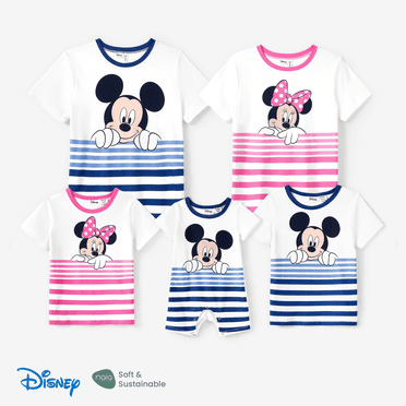 Disney Disney Mickey and Friends Family Matching Naia™ Character Print Striped T-shirt/Romper