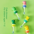 thumbnail image 3 of POINTERTECK 1-10Y Clean Toothbrush Cartoon Dinosaur Multiple Colour Deep Cleaning Food Grade Kids Toothbrush for Home, 3 of 10