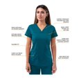 thumbnail image 3 of Adar Scrub Set for Women - Curved V-Neck Scrub Top & Tapered Drawstring Scrub Pants, 3 of 7