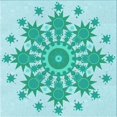 thumbnail image 1 of Ahgly Company Machine Washable Indoor Square Transitional Tron Blue Area Rugs, 7' Square, 1 of 7