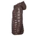 thumbnail image 3 of Sportoli Womens Winter Coat Reversible Faux Fur Lined Quilted Puffer Jacket - Brown (Large), 3 of 7