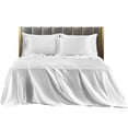 thumbnail image 1 of Labymos Bedding Four Piece Set Household European and American Solid Color One Piece Imitation Silk, 1 of 6