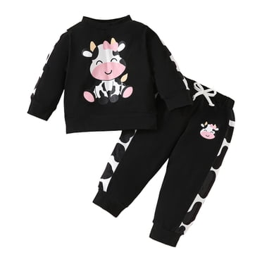 Splozh Vêtements pour Nouveau-Né Bébé Fille Vêtements pour Enfants Chandail à Enfiler Ensemble Chandail en Molleton Col Rond Bébé Dessin Animé Manches Longues Noël Ensemble Deux Pièces Rouge Melon D\'eau, 2-3 Ans